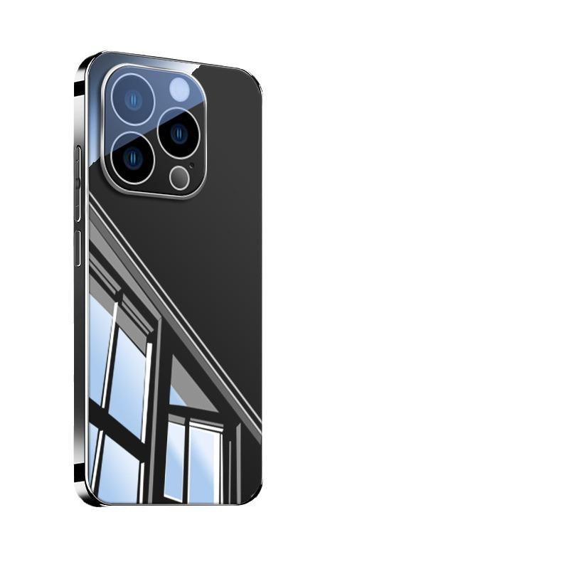 Applicable to Apple 15 mobile phone case new electroplated mirror glass iPhone14promax lens film 13/12/11