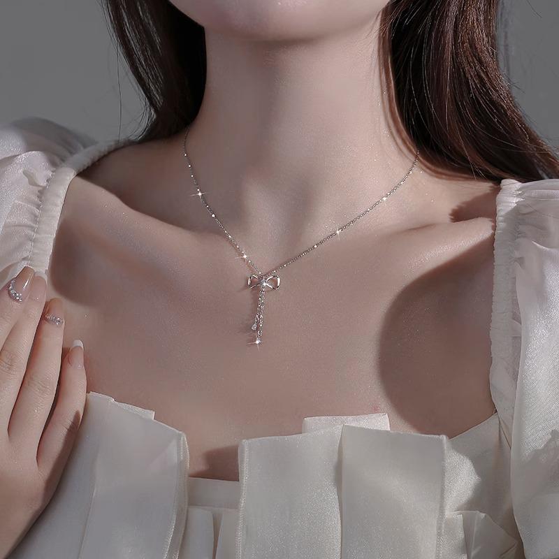 2024 Korean Style Luxury Bow Necklace: Cute & Sweet High-End Choker
