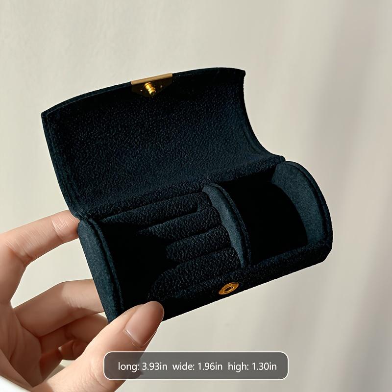Elegant Mini Jewelry Organizer Box Portable Anti-Tarnish Velvet Lined For Rings & Accessories Perfect Gift For Women Mother'S Day Valentine'S
