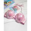 Women's Lavender Metallic Shell Bikini Top with Pearl Chain Straps