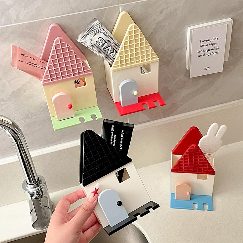 Creative Hanging Toothbru Cup Holder Small House Design Batoom Accories Toothbru Storage Ra For Students