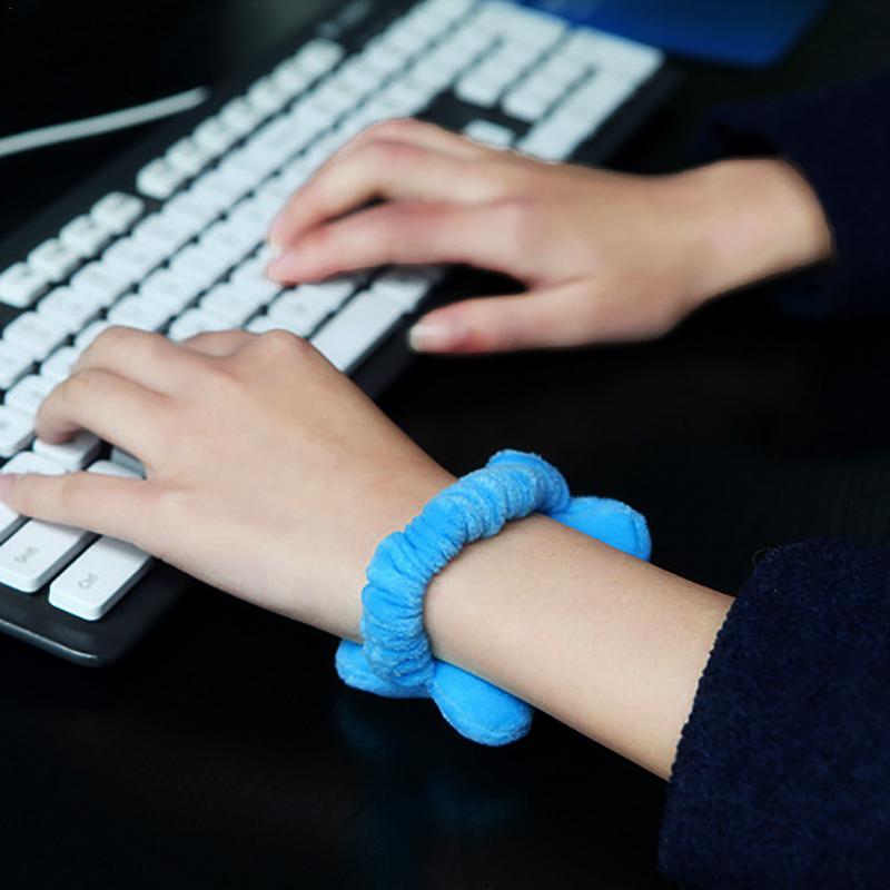 2PCS Office Worker Wrist Pad Mouse Wristband Wrist Guards Hair Band Mouse Wrist Support Super Soft Moveable Wrist Hand Pillow