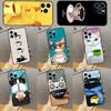 Cute Animal Cat Coffee Phone Case For iPhone 16 Pro Max 15 14 13 12 11 Pro Max Plus 12 13 Mini XR 16e Funda Cover