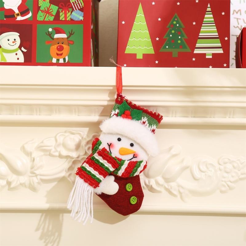 Christmas Stocking Christmas Decorations Goodie Bag Gift Fireplaces Xmases Tree Stocking Ornament for Holiday Family