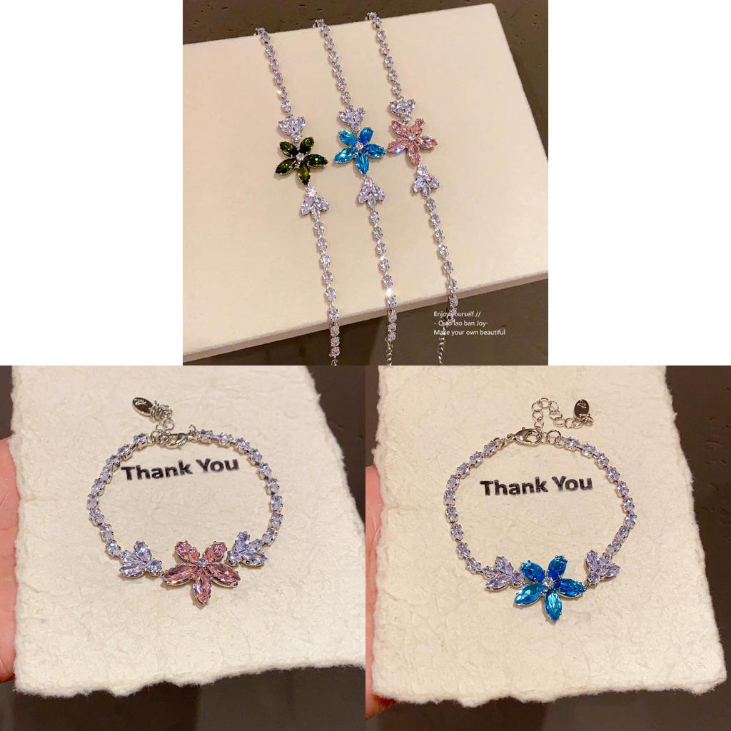 Floral Zircon Hand Chain Jewelry For Women With Light Luxury Style Ideal For Gifting