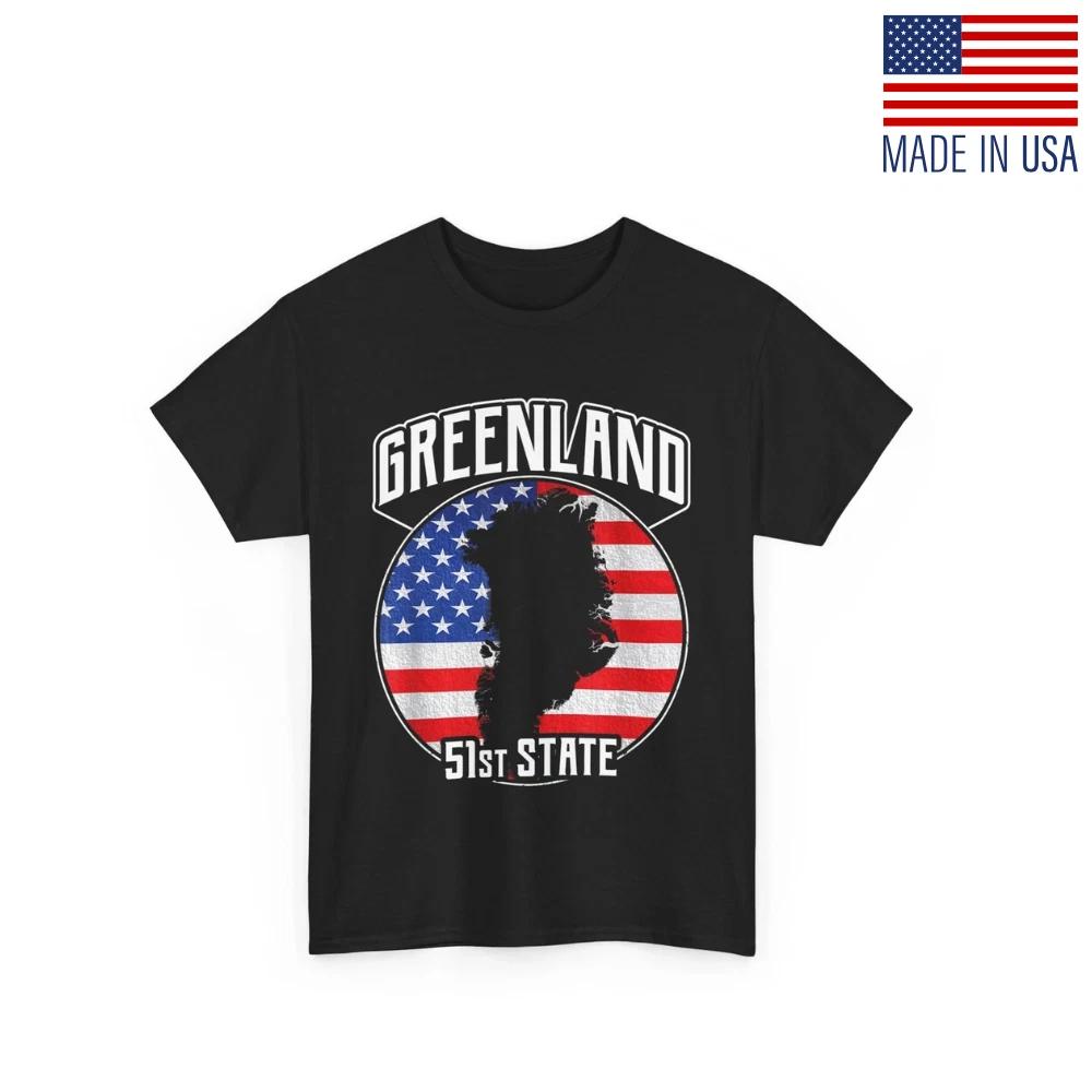 Greenland 51st State Shirt, Greenland United States USA Flag Women Men T- Shirt 2XL