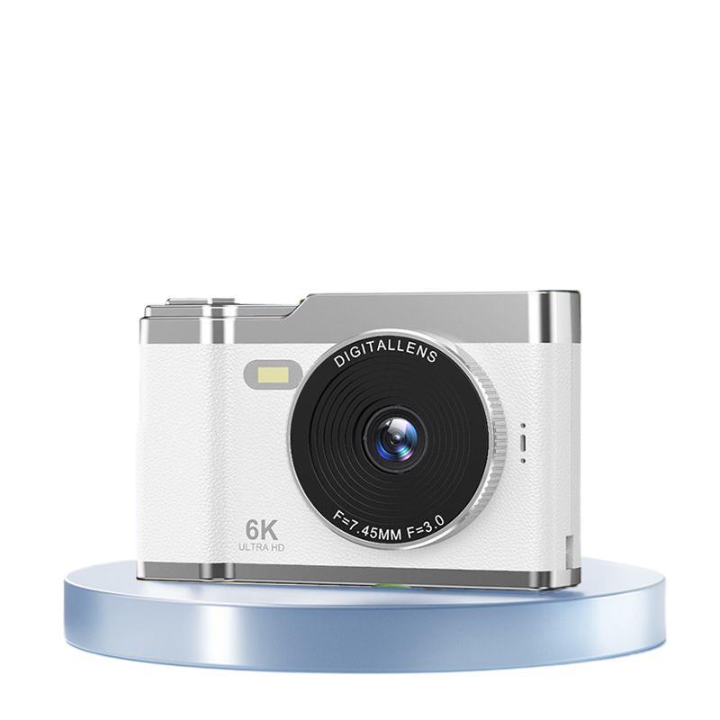 High-Definition Dual Lens Digital Camera for Students - Retro CCD Design