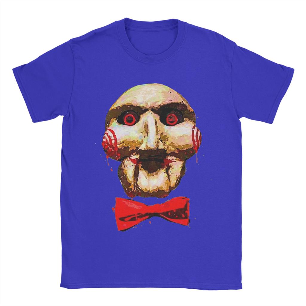 Maglietta Kawaii Film Saw da Uomo Girocollo Manica Corta Top Horror Cotone Abbigliamento Estivo