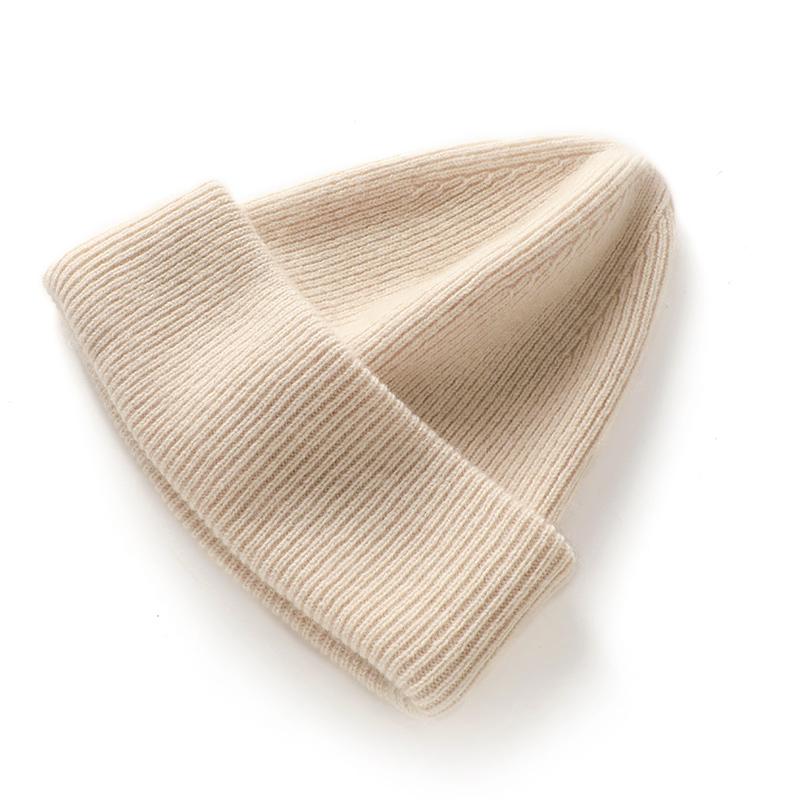 Real Cashmere Winter Hat for Women Cashmere Knitted Hat Fashion Warm Soft Beanie Hats Solid Adult Cover Head Cap