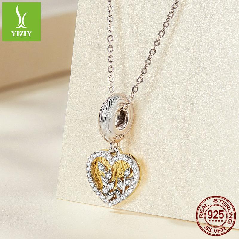 Vergoldetes 925er Sterlingsilberarmband mit Perlen-Accessoires, Love Bee DIY-Perlenanhänger.