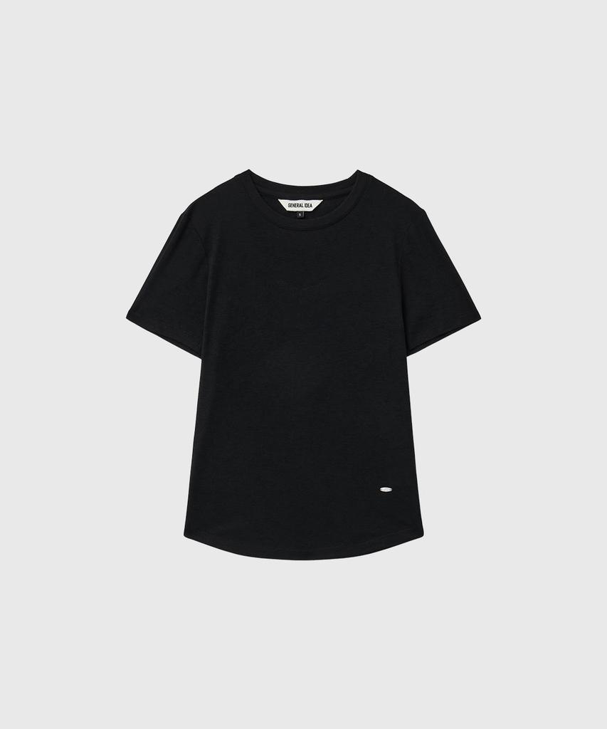 GENERALIDEA Acetate Round Neck T-Shirt [Black] / Gf2Lts509