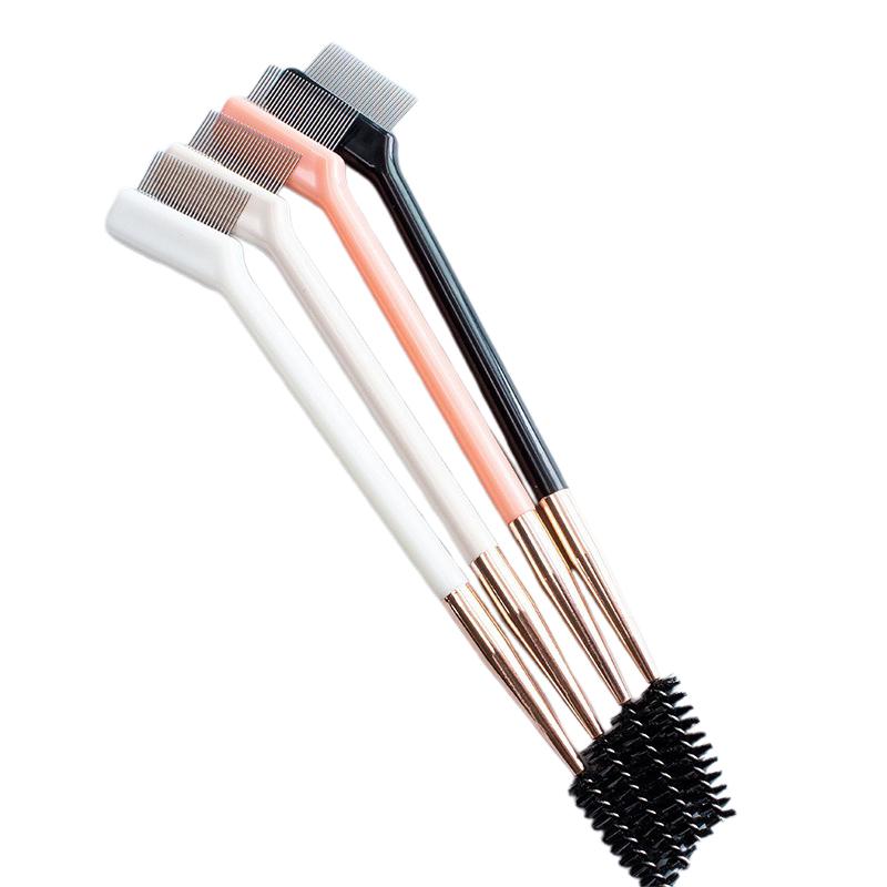 Double Headed Eyebrow Brush Steel Needle Eyelash Comb Contouring Eye Brow Eyeliner Makeup Brushes Eyes Blending Cosmetic Brushes