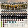 Three Viking Dolls Children Assemble Small Particle Building Block Toys Medieval Soldier Weapon 8170