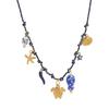 Collana intrecciata Collana corda in acciaio inossidabile Collana con ciondolo a charm Collana regolabile Adatta per l'uso quotidiano