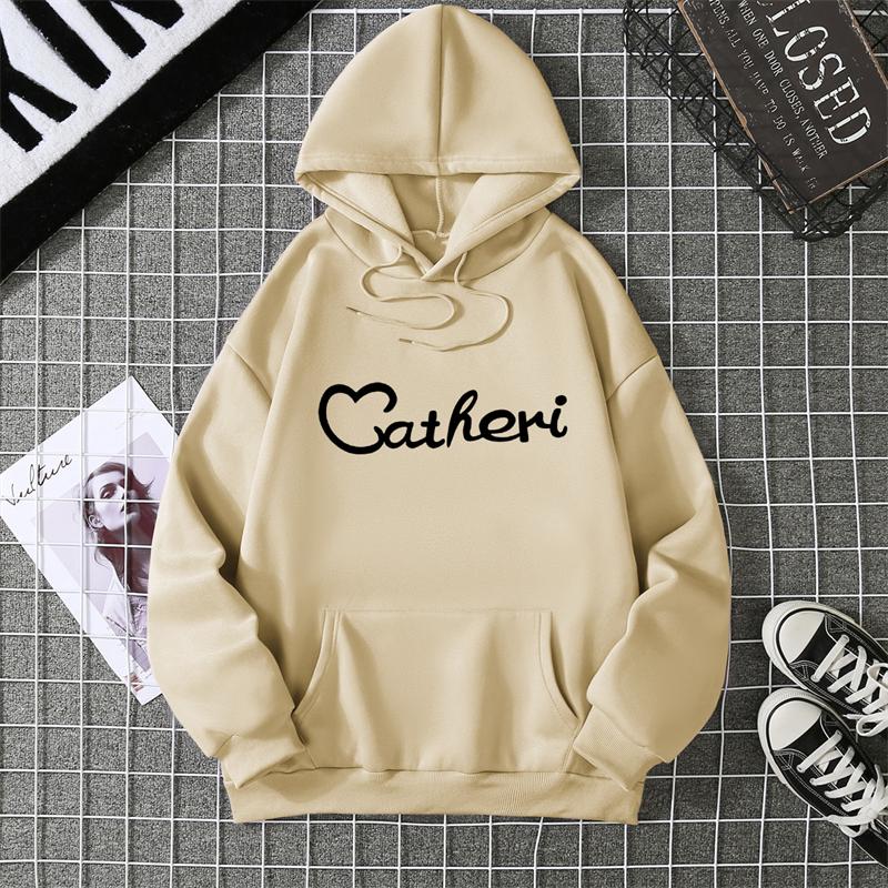 Winter Women's Hoodie High Street Unisex Style Double Pockets Sweatshirts Outerwear Women's Clothing