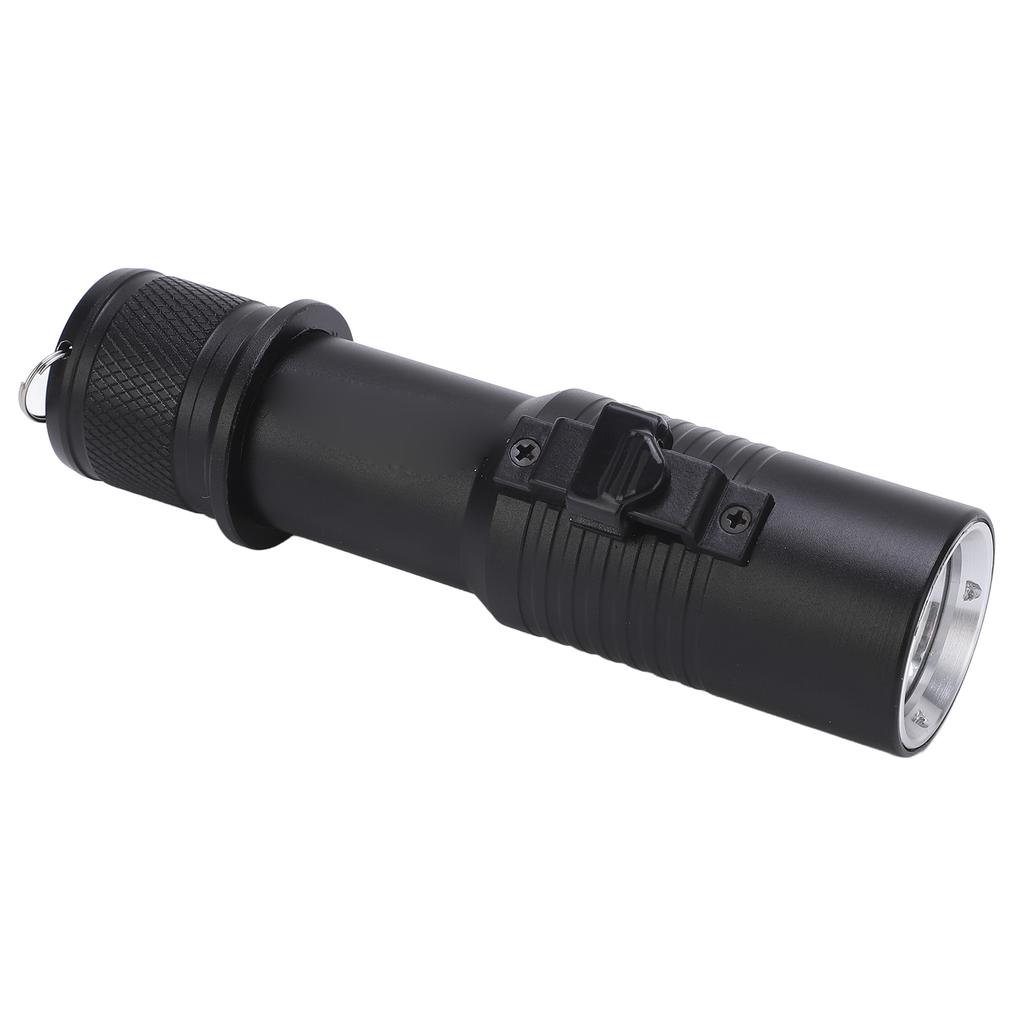 LED Diving Flashlight IPX7 Waterproof Magnetron Switch Hand Push Powerful Under Water Torch Light