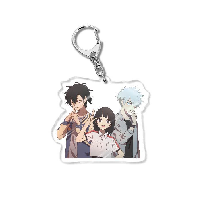 6CM Anime Keychain Women Link Click Key for Men Charles Key Ring Bag Acrylic Car Keyring Cute Acrylic Pendant Key Cosplay Gift