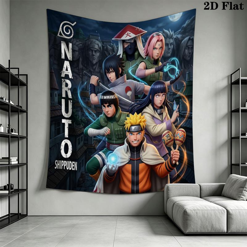 Naruto Shinobi Legacy Wall Tapestry Aesthetic Wall Hanging Printed Fabric Blanket Decorative Tapestries For Bedroom Living Room Home Decor