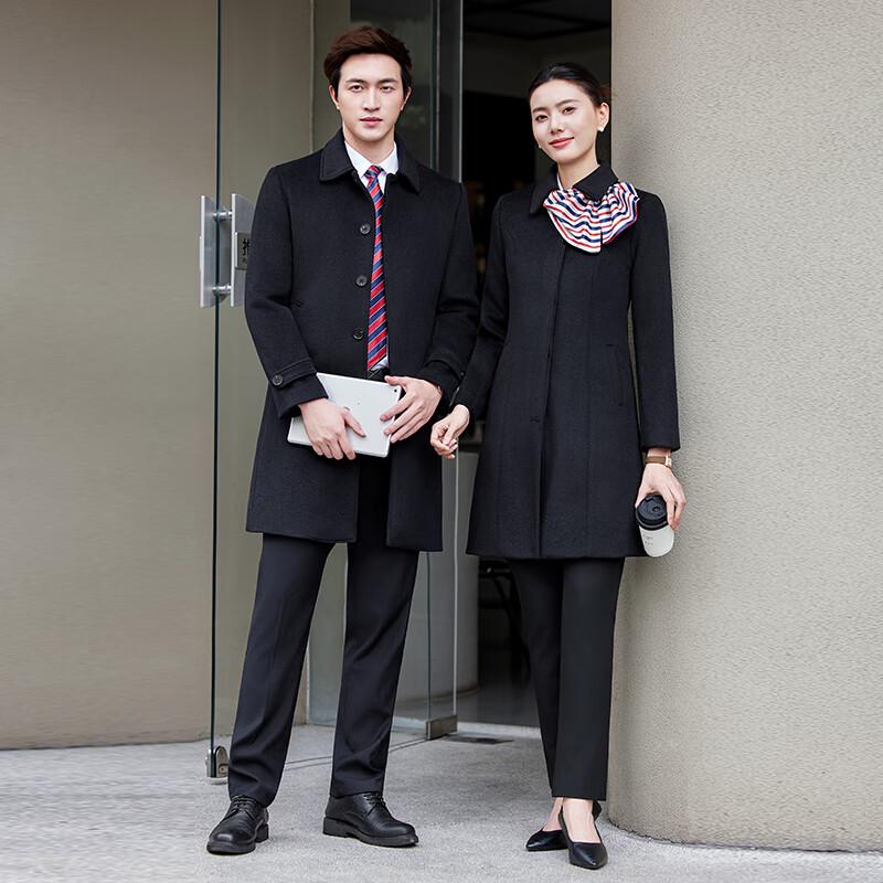 Trueman Unisex Mid-Length Wool Blend Overcoat