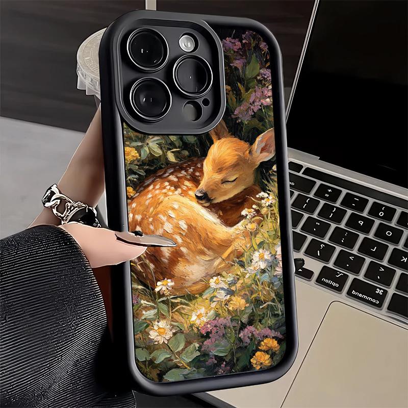 Phone Case for iPhone 17 Air 16E 15 16 Pro Max Sika Deer Elk Animal Cover 14 Plus 13 12 Mini Soft Shell Silicone Fundas