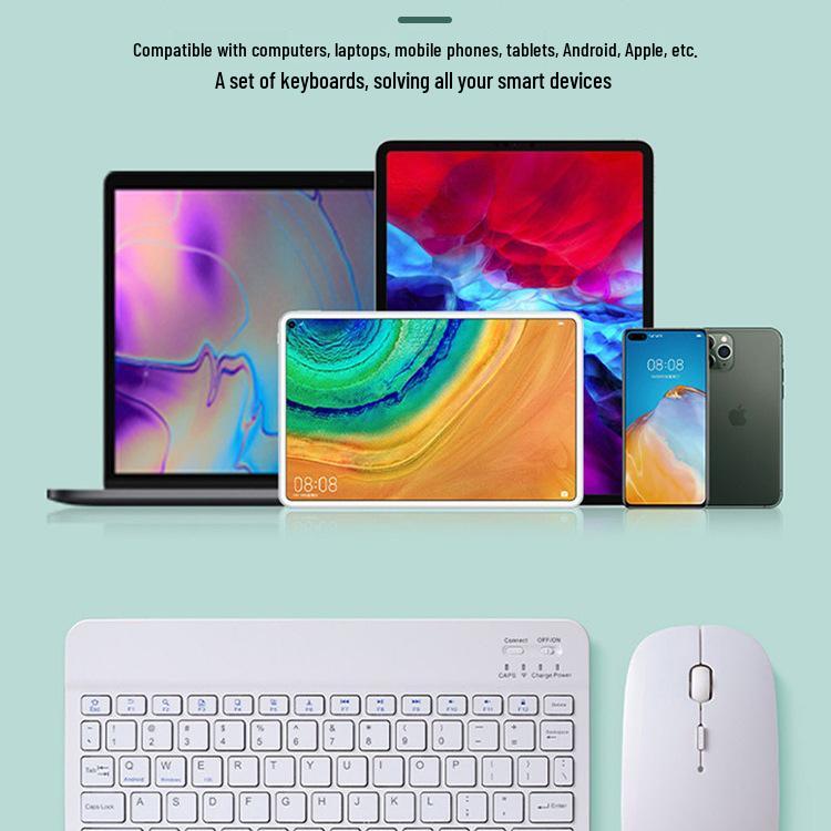 Universelle drahtlose Bluetooth-Tastatur und -Maus für Tablets, Telefone und iPads