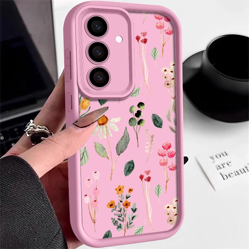 Colored Plants Case For Samsung Galaxy S25 Edge S24 S23 Ultra Plus S24 S21 FE A56 A53 A54 A16 A35 A15 A55 5G Soft Phone Cover