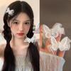2Pcs Transparent Lace Butterflies Hair Clips for Women Cute Pearls Butterfly Hair Pins Kids Bow Barrettes Girls Hair Accessories
