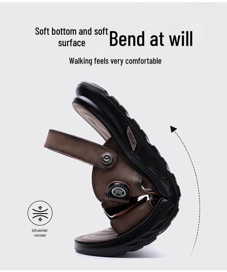 2026 Summer Men's Breathable Dual-Use Beach Sandals - Versatile Non-Slip Outdoor Slippers