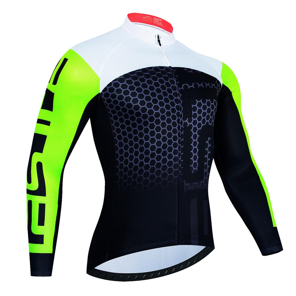 Ensemble de cyclisme d'hiver 2023 pour homme, maillot de sport à manches longues en polaire thermique, tenue de course professionnelle