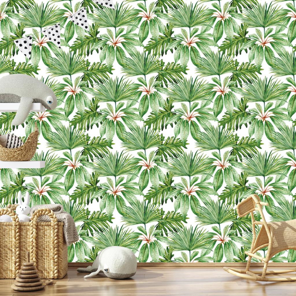 Tropical Leaves Wallpaper for Living Room and Bedroom 50x1000