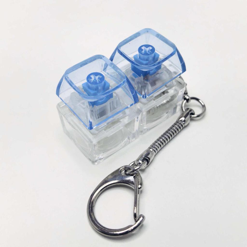 Cross-Border High-Clarity PC Mechanical Switch Tester Keychain - 3.4-Key Squeeze Fun Decompression Pendant