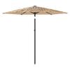 Vidaxl Parasol Ogrodowy Z Led, Stalowy Słupek, Brązowy, 268X268X226 Cm