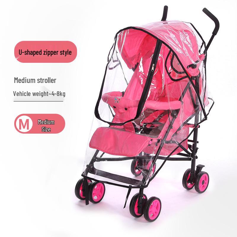Universal Windproof Stroller Canopy: Baby Rain and Sun Shield Cover