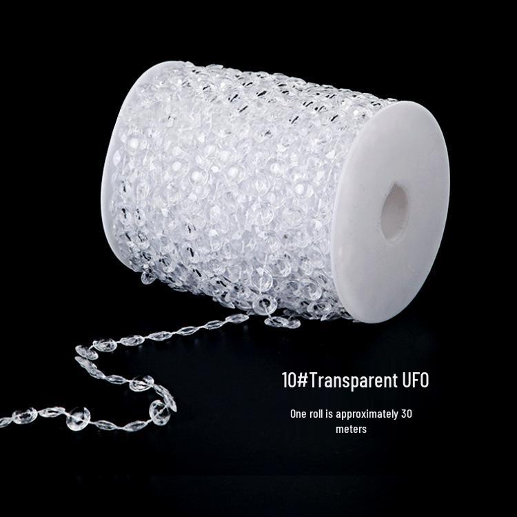 11mm UFO Acrylic Bead Chain for Wedding Aisle Runners & Ceiling Decorations