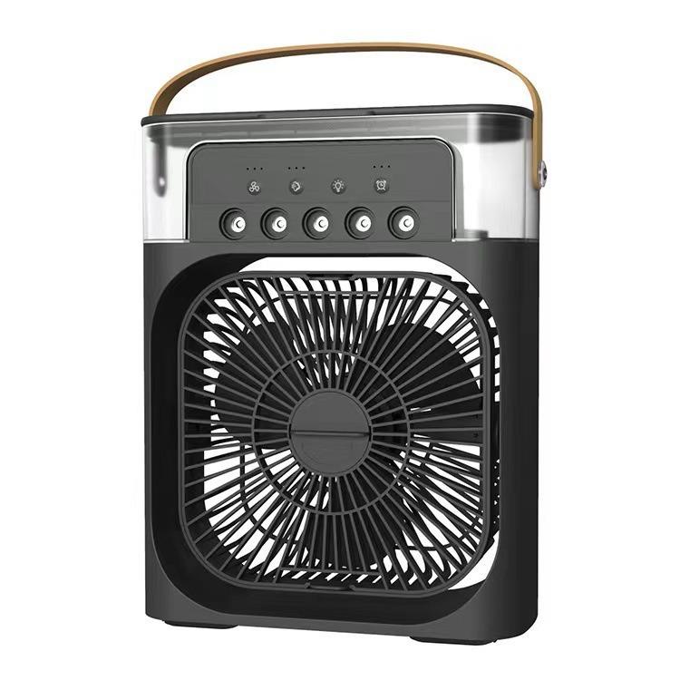 Portable Air Humidifier Fan Air Conditioner USB Electric Fan LED Night Light Water Mist Fun 3-in-1 Air Cooler