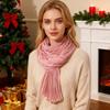 Women Pleated Scarf Thickened Weave Autumn Winter Scarf Solid Color Breathable Shawl Headscarf Outfit Accessories