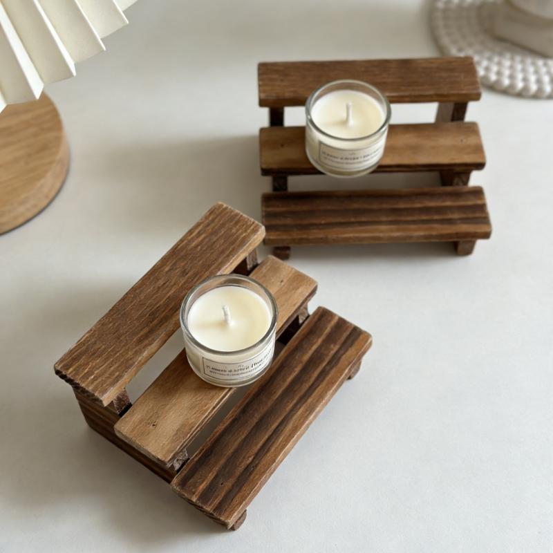 2Pcs Dollhouse Simulation Wooden Three-Layered Shelf Dollhouse Miniature Garden Flower Stand Model Dolls House Decor Accessories