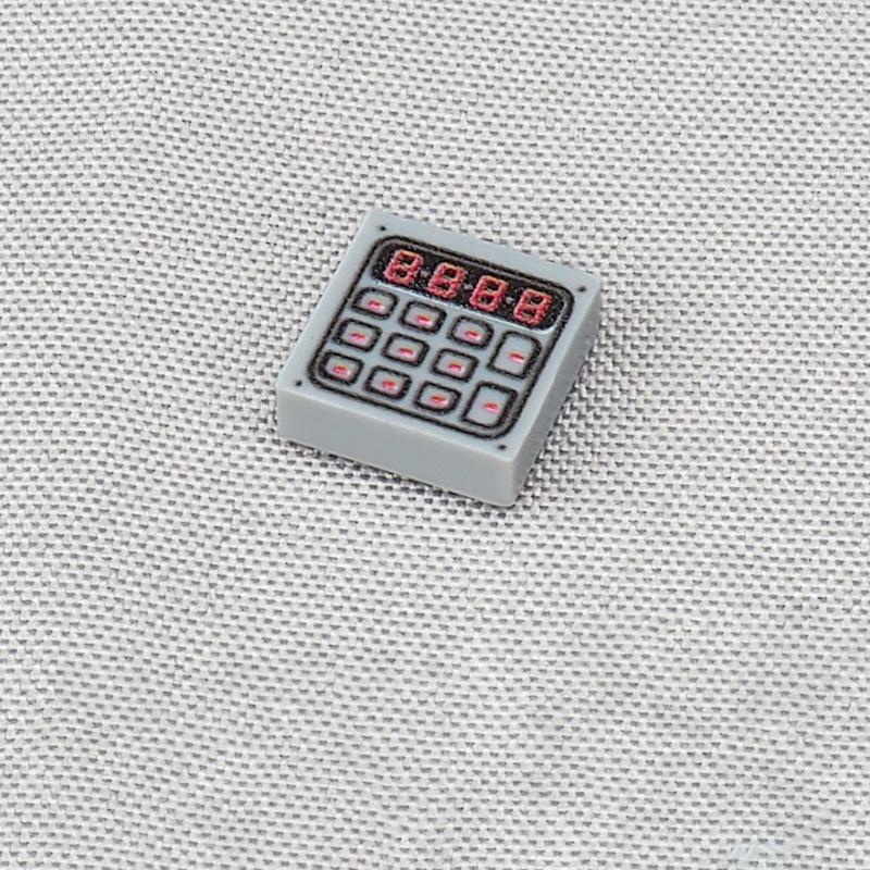 

MOC 10PCS Printed 3070 Red Digital Keyboard Button Pattern Constructing Blocks Vehicle Machine Works With Accessories Toys Children