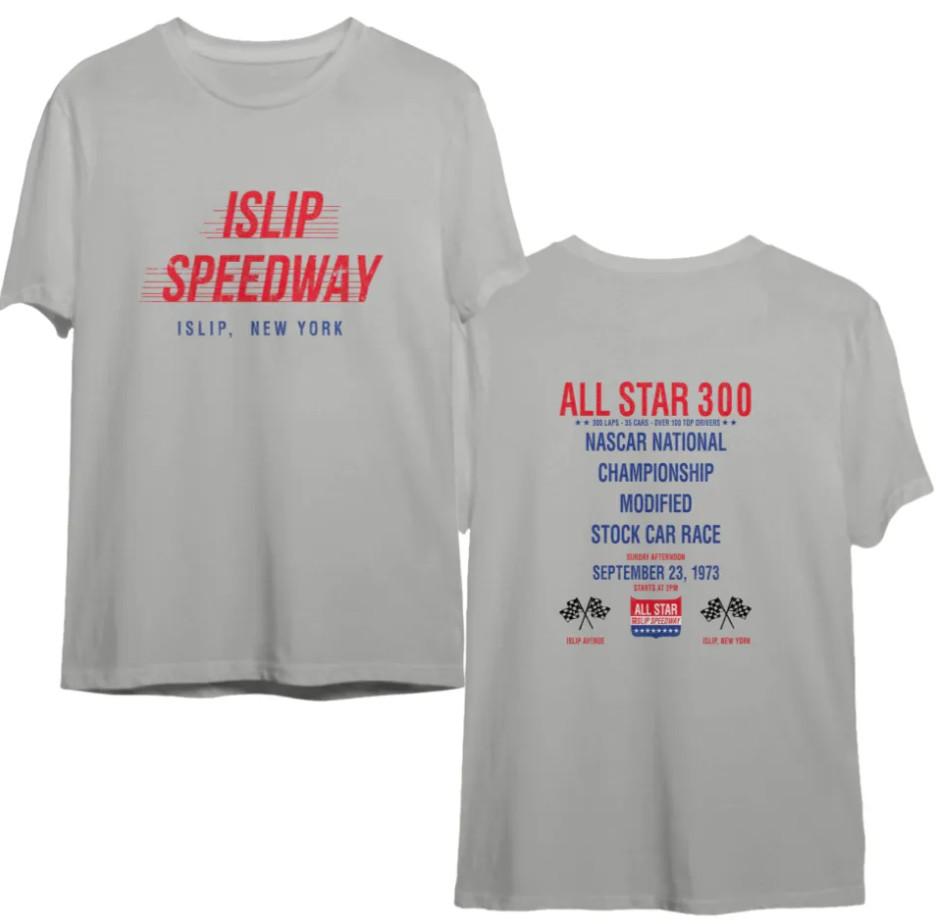 

Классическая футболка ISLIP Speedway 300 – Мотоспорт Лонг-Айленда, винтажный стиль 3XL