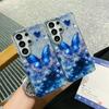 S26 Ultra  Glitter Butterfly Love Phone Case For Samsung Galaxy S26 S2 S24 Plus S23 Ultra Hard PC Bing Cover Shell