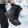 New Men Lace Up Casual High Top Men's Boots Waterproof Winter Boots Anti-Slip Ankle Boots Army Work Boots Warm Plush Snow Boots