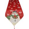 Christmas Party Linen Table Runner Merry Christmas Decorations for Home 2024 Snowman Xmas Tree Table Runner Happy New Year 2025