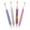Shiny Diamond Nail Art Brush Double-Ended Dotting Pen Carving Flower Painting Pen Diy Manicure Tool Acrylic Uv Gel Extension
