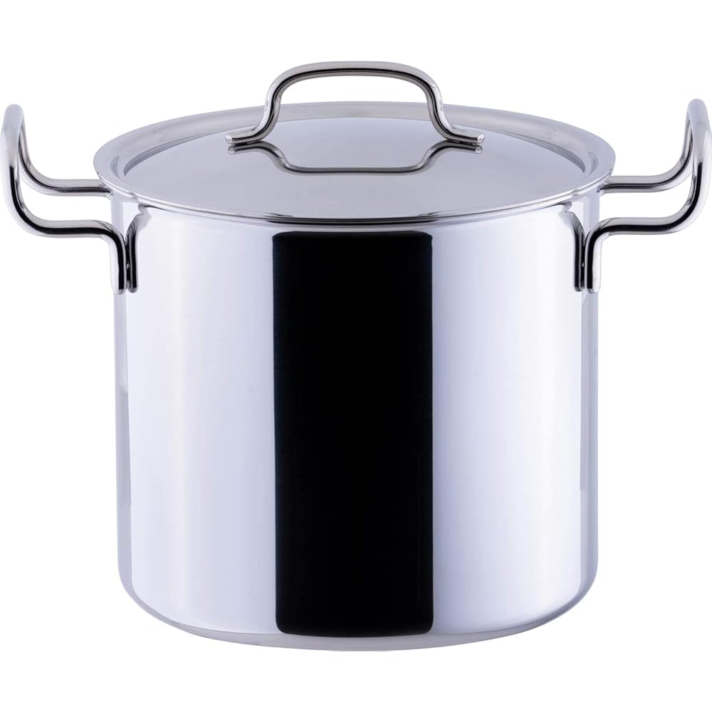 Miyazaki Seisakusho Geo Double-Handled Deep Pot 21cm Made in Japan IH Compatible All Heat Source