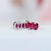 Minimalistický design vsazené rubínové kruhové náušnice pro ženy Pár neutrální styl vynikající šarm Banketová párty šperky novinka