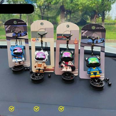 Ciondolo da auto con orso alla moda, creativo, carino, squisito, decorazione per auto, accessori squisiti
