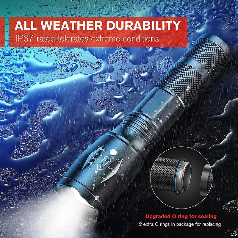 Telescopic Zoom High-Intensity Aluminum Alloy Flashlight Waterproof For Outdoor Night Running, Cycling Patrol And Searchlighting