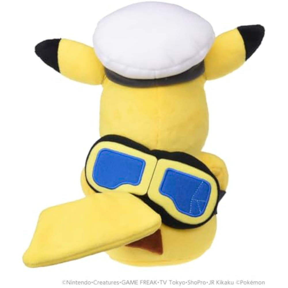 TAKARA TOMY (TAKARA TOMY) Pokemon Plush Toy Captain Pikachu Goggles ver.