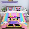 Minnie Mouse Party Decorations 3‑Piece Bedding Set,Soft Breathable Duvet Cover with 12 Pillowcases,Multi‑Scene for Bedroom Dorm,Perfect Holiday Birthd