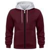 Men's Zip-Up Hoodie Sweatshirt Casual Fleece Jacket with Drawstring Hood Front Pockets Comfortable Streetwear for Autumn & Winter